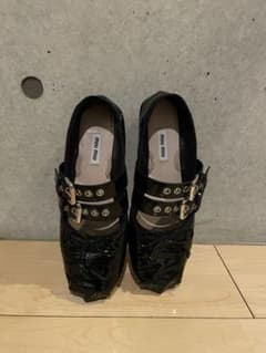 miumiu バレエシューズ　ブラックのサムネイル