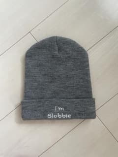 I'm Slobbie 刺繍 ニット帽 グレーのサムネイル