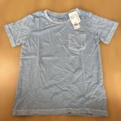 【新品未使用】GLOBAL WORK ピグメントポケTシャツ ブルー 130cmのサムネイル