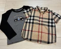 Burberry ベビー　チェックシャツ90 キッズロンT100 セットのサムネイル
