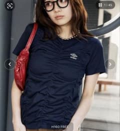 UMBRO シャーリング 半袖 Tシャツ ネイビーのサムネイル