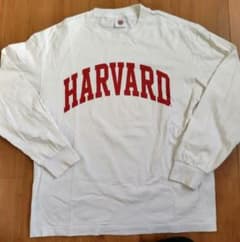 HARVARD ロゴ入り 長袖Tシャツ Sサイズ ホワイトのサムネイル