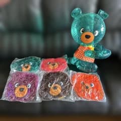 くま型 ビニール抱っこちゃんピーピー人形　5個セット 未使用　レトロのサムネイル