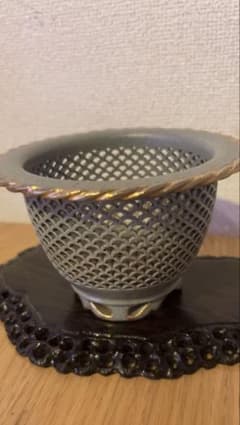 値下げ　希少　天山工房　全面青海波透かし　富貴蘭鉢 希少 天山工房 全面青海波透かし 富貴蘭鉢 - メルカリ