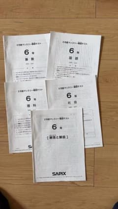 サピックス　 6年 2月度 マンスリー確認テスト 2024年度のサムネイル