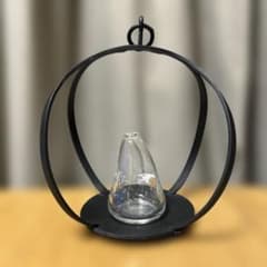 吊り暈 一輪挿し 鉄製 吹きガラス - メルカリ