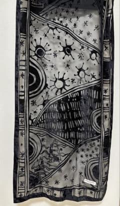 SONIA RYKIEL 星 宇宙柄 モノトーン ストール 大判 アートのサムネイル