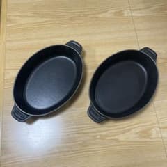 staub ストウブ グラタン ディッシュ ブラック 23cm 2枚セットのサムネイル