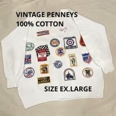 BIGサイズ XL 1点物 ビンテージ スウェット PENNEYS ワッペン - メルカリ
