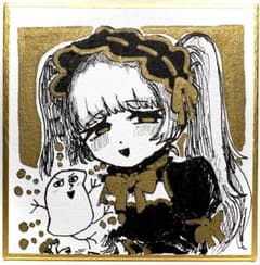 色紙】オリジナルイラスト アナログ 女の子 原画 - メルカリ
