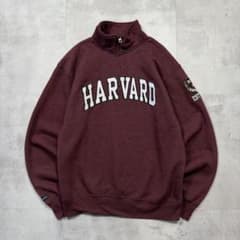 USA 헌옷 JANSPORT 하프 Zip 스웨터 Harvard 대학