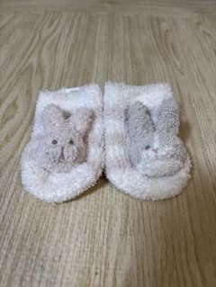うさぎデザイン ベビー靴下　ジェラピケ