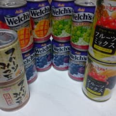Welch's  ウェルチ  缶ジュース  フルーツ缶  みつ豆  まとめ売りのサムネイル