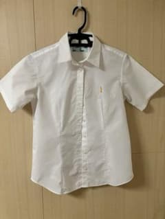 EAST BOY 半袖スクールシャツ 11号　ホワイト オレンジ女神刺繍のサムネイル
