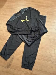 00s PUMA ナイロンセットアップ ピステ上下 テック系 ブラック　サイズOのサムネイル