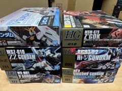 HG Hi-νガンダム/ZZガンダム/∀ガンダム等ガンプラまとめ売り6個セット