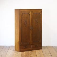 レトロ キャビネット 戸棚 本箱 収納 ラック 引き出し 抽斗 2杯 木製