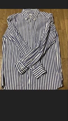 UNIQLO ユニクロ ストライプ柄 長袖シャツ ボタンダウン XS