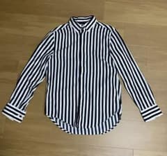 ボーダー長袖シャツ　黒白　H&Mのサムネイル