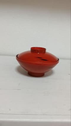 赤黒 蓋付き椀 10個セットのサムネイル