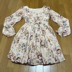 リズリサ バックリボン 花柄 アンティーク ワンピース - メルカリ