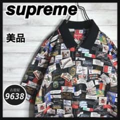 入手困難!!】シュプリーム ✈︎極美品 タグ柄 半袖ポロシャツ ゆるだぼ 