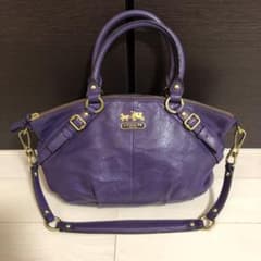 へろさん様専用 coach 紫 ショルダーバッグ 美品のサムネイル