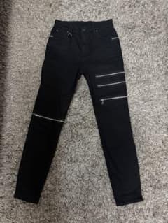 【美品】HYSTERIC GLAMOUR ジップ パンツ ブラックのサムネイル