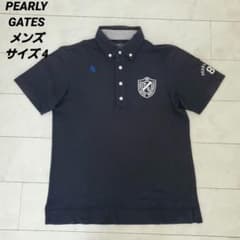 PEARLY GATES メンズ ポロシャツ ネイビー サイズ4 - メルカリ