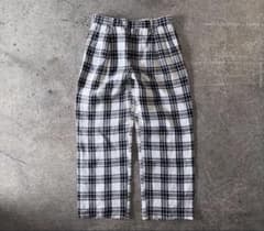 80s BARRY BRICKEN Check Linen Slacks - メルカリ