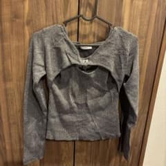 MURUA リブニット トップス グレー Fのサムネイル