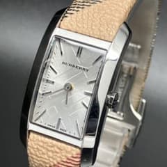 稼働】バーバリー ノバチェック 腕時計 レディース クォーツ シルバー