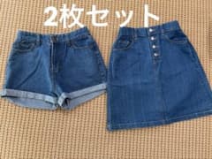 デニムスカート（COLZA）とショートパンツ （INGNI）2点セット　イングのサムネイル