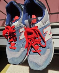 New Balance 574 スニーカー グレー/ネイビー/レッドのサムネイル