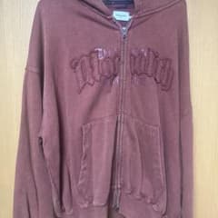 ANDER HUNK ダークレッド ジップアップパーカー Lのサムネイル
