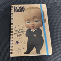 THE BOSS BABY(보스·베이비) 고무 밴드 첨부 링 노트