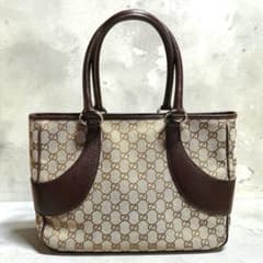 ❤️GG柄❤️GUCCI グッチ キャンバストートバッグ 113011 ブラウン