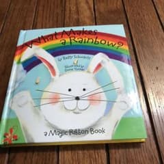 What makes a rainbow? 英語絵本　しかけ絵本のサムネイル