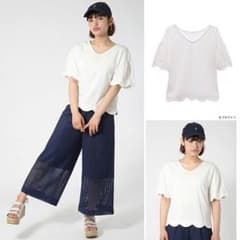 ダブルクローゼット スカラップ2wayTシャツのサムネイル