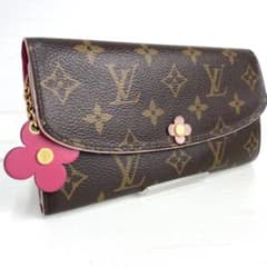 Maria︎‪❤︎ ‬ フラワーチャーム エミリー モノグラム ポルトフォイユ LOUIS VUITTON（ルイ・ヴィトン） 長財布 モノグラム ポルトフォイユ