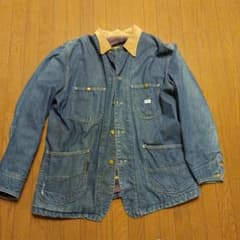 60s LEE 81-LJ デニムカバーオール　USA製 古着 80s USA製 Lee 81-LJ ダメージ デニム ブランケット ワーク