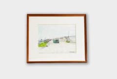 石川滋彦「石狩河口」1983年 水彩画 風景画 真作 額装 #579-3 - メルカリ