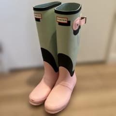 HUNTER 長靴 ピンク グレーのサムネイル