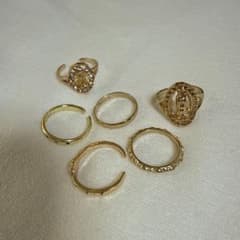 リングセット ゴールド アクセサリー まとめ売り 重ね付けのサムネイル