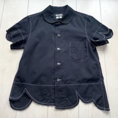 00s BLACK コムデギャルソン 半袖シャツ ラウンドカラー - メルカリ