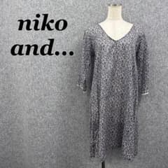niko and... 小花柄 Vネック チュニックワンピース F