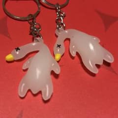 色が変わるミニダックキーホルダー　焼き鳥　アクセサリー　面白い　チャーム　トリ Amazon.co.jp: [NEKO MENA] 【光変色】北京ダックキーホルダー UV反応
