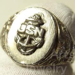 ri411 USN アメリカ海軍 STERLING(銀９２５) リングサイズ２２ ri411 USN アメリカ海軍 STERLING(銀925) リングサイズ22 - メルカリ