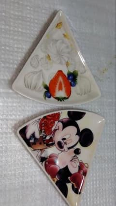 ミッキー＆ミニー セレブリティフォト ケーキ風ディッシュセット皿・ボウル　2枚