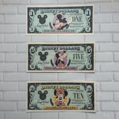 DISNEY DOLLARS 3枚セット
